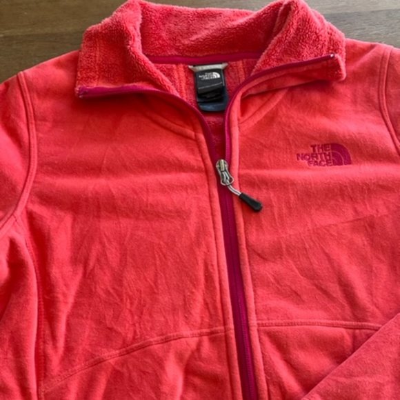The North Face Women's Fleece Jacket Pink Furry Soft Full Zip Up Small S - Picture 4 of 9